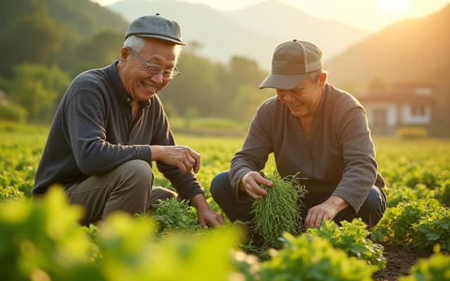 자연 친화적인 농가에서 활동하는 사람들